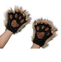 (InZaccaZ) 手袋 もふもふ 特大 てぶくろ コスプレ 小道具 猫 きつね 犬 狼 ネコ ケモナー 獣 フォックス ダンス 仮装 (ベージュ)