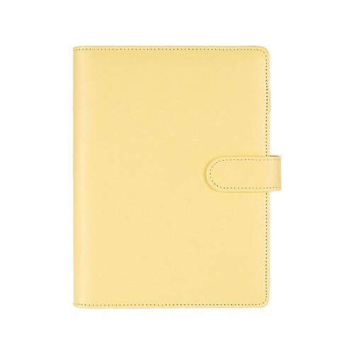 Costowns システム手帳 高 級 レザー A5 6穴 ペンホルダー付き4枚カード収納可 リフィル100枚付属 日記帳ノート手帳 メモ帳 ビジネス手帳 事務...