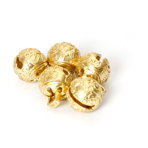 鈴 ベル 手芸 5個入り 12mm ハンドメイド ゴールド 金鈴 スズ すず ハンドメイド小物 御守りに クリスマス イベント 飾り 2