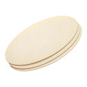 PATIKIL 280x140mm 木製パーツ 3個セット 未塗装 楕円形木製カットアウトオーナメントは クリスマスパーティー クラフトプロジェクト用