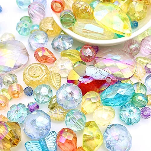 大容量 500個以上 宝石みたいな きらきらビーズ 詰め合わせセット アソート 大きめ 大小 ミックス ティアードロップ ファセットカット たくさん ハンドメイド アクセサリー きれいめ キ