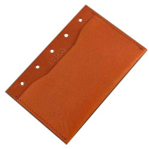 (i-story) ミニ5穴用 システム手帳リフィル (3)カードケース 日本製 (レンガ)