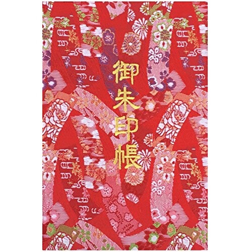 千糸繍院 御朱印帳L西陣織 金襴装丁/刺繍文字 蛇腹式48ページ 大判(金色刺繍文字／白色本文)