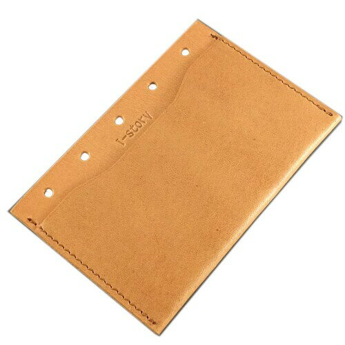 (i-story) ミニ5穴用 システム手帳リフィル (3)カードケース 日本製 (ベージュ)