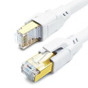 DDMALL LANケーブル CAT8 2M-2本 カテゴリー8 RJ45コネクター 超高速40Gbps 2000MHz 有線lan CAT8準拠 イーサネットケーブルルーター モデム PC PS4/PS5 X-box等に対応 (2M-2本 ホワイト)