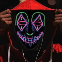 ハロウィンマスク 納涼祭 夏祭り LEDマスク ハロウィンお面 ハロウィン ピエロ マスカレードパーティ お面 仮面 コスプレ イベント 光るお面 日本メーカー