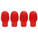 ドラムミュートチップ、木管楽器用4個シリコンドラムスティックチップ(赤)