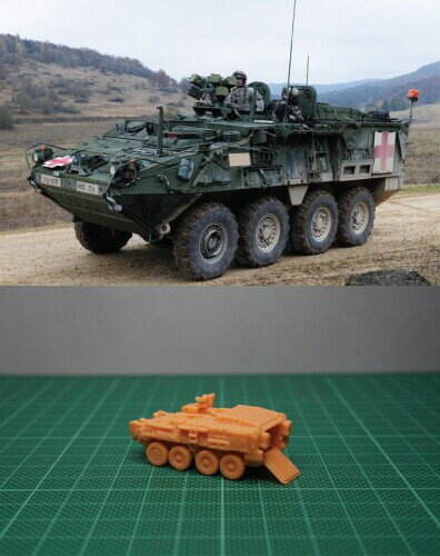 1/144 USA Stryker M1133 Medical Evacuation Vehicle (Super Fine) Resin Kit