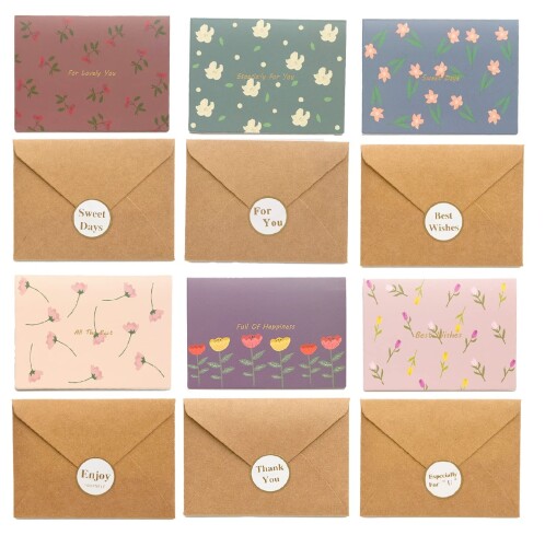 6枚セットメッセージカード ミニ 母の日 カード 誕生日カード バースデーカード お見舞いカード gift card お祝いカード 寄せ書き感謝状 thank ...