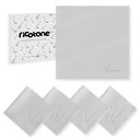 ( ricotone ) 5枚入り 楽器用クロス 弦楽器クロス クリーニングクロス 20×20cm グレー ベース ギター 弦楽器拭き 液晶画面拭き メガネ拭き スマートフォン拭きにも