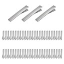 ヘアクリップ 約50個入り 35mm ヘアピン ハンドメイド 髪留め 金具 ヘアアクセサリー パーツ シルバー DIY ホビー 業務用 手芸用品 大人 子供