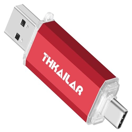 THKAILAR 128GB USBメモリタイプC USB 3.1高速フラッシュドライブ Type-C Type-A デュアルメモリースティック2in1 OTG USBメモリ外付けメモリスマホ/PC/iPad/ノートパソコンなど対応