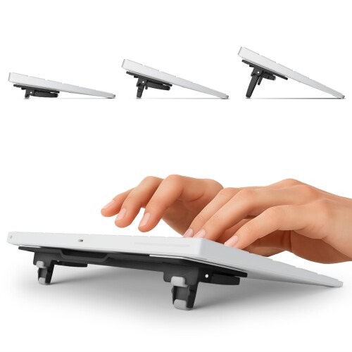ESC Flip キーボードスタンド パソコン ノートPC 3段階 高さ調節 滑り止め付 貼り直し可 人間工学設計 多くのキーボードに対応