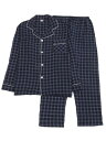 (ギフツオブブリリアンス) パジャマ メンズ ガーゼ 男 用 高級 春 高級パジャマ メンズパジャマ秋 (ギフトセット) (M, ネイビー) PJ_3445