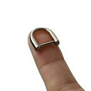 キーホルダー Dリング D型カン リング ハンドメイド アクセサリー パーツ 金具 手芸 材料 小物 ネジ式 1cm 4個 (sliver×4)