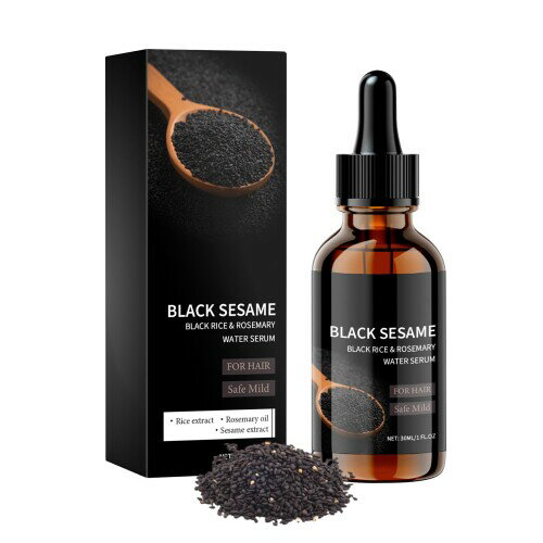 MIRCTIFIA Black Sesame Hair Serum, 30ml, For Hair Rosemary, Black Sesame Natural Organic Hair Oil Nourishes Hair Root,soft hair, hair care essential oil