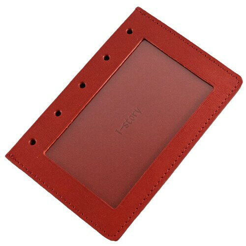 (i-story) ミニ5穴用 システム手帳リフィル (2)フォトフレーム 日本製 (レッド)