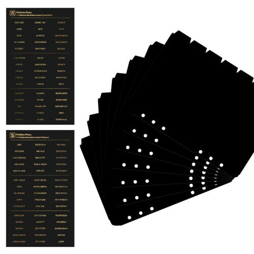 BRIIKPP 仕切カード A5 インデックスカード 7山 6穴 ラベル付き PP製 ファイル インデックスシート 仕..