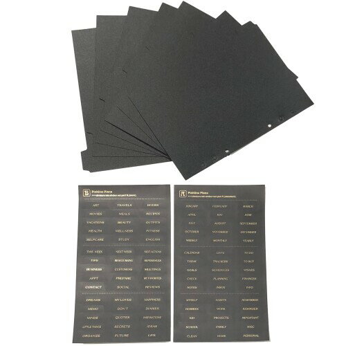 オーディオファン システム手帳用 仕切カード 7枚入り A5サイズ 7山 6穴 ラベル付き PP製 ファイル イ..