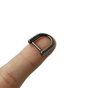 キーホルダー Dリング D型カン リング ハンドメイド アクセサリー パーツ 金具 手芸 材料 小物 ネジ式 1cm 4個 (black×4)