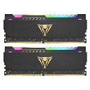 Patriot Memory パトリオットメモリ Viper Steel RGB DDR4 3600MHz PC4-28800 16GB (8GBx2枚) デュアルキット デスクトップ用メモリ PVSR416G360C0K