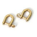 dカン ネジ式 2個入り 6mm 真鍮 金具 後付け リング ハンドメイド DIY 金具 手芸 材料 小物 アクセサリー パーツ レザークラフト 金具