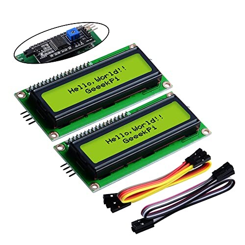 GeeekPi 2pbN I2C 1602 LCD fBXvC W[ 16X2 LN^[ VA CG[ obNCg LCD W[ Raspberry Pi TM32 DIY Maker vWFNgp