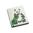 POOPOOPAPER ミニジャーナル パンダ ノートブック エシカル 動物 かわいい おしゃれ 手作り プープーペーパー (Panda Sitting)