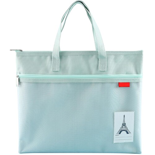 まちの波 ジッパー式ファイル袋 A4 ジッパーポーチドキュメントバッグ 撥水 ファイルバッグ オフィス用..