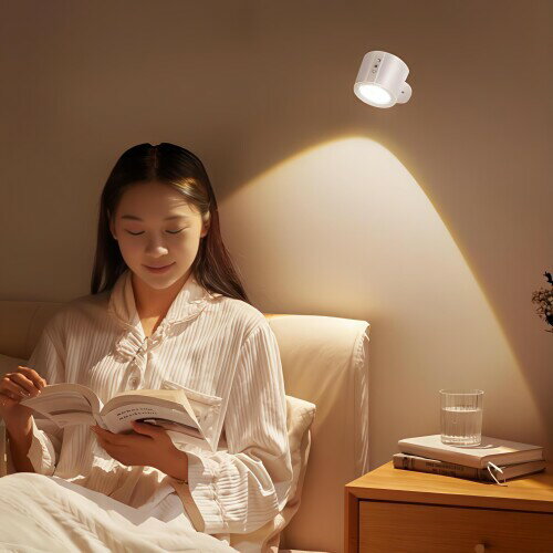 間接照明 おしゃれ 室内 一灯二光 LED スポットライト 充電式 2500mAh 寝室 授乳ライト リモコン付き ベッドサイドライト 壁 照明 マグネット脱着 タイマー機能 調光 3色 工事不要