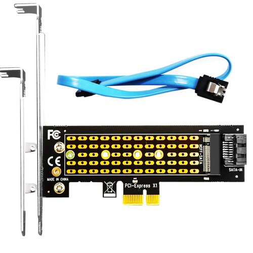 GLOTRENDS PA09-SA M.2 SATA - SATA III PCIe変換アダプターカード、M.2 SATA SSD用 1