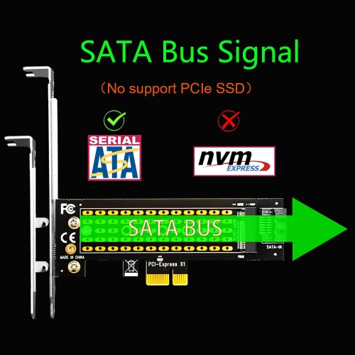 GLOTRENDS PA09-SA M.2 SATA - SATA III PCIe変換アダプターカード、M.2 SATA SSD用 2