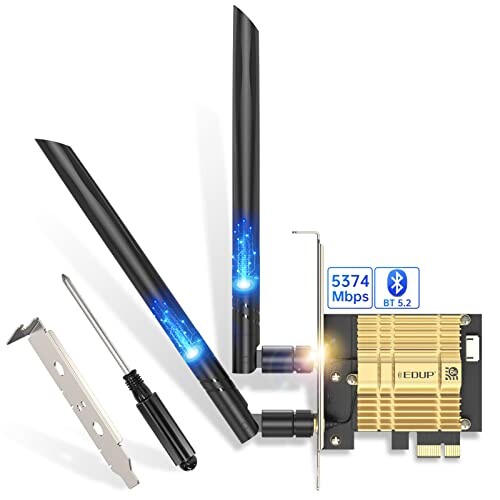 EDUP WiFi 6E PCIELANJ[h Intel AX210 6GHz/5GHz/2.4GHz Bluetooth5.2A802.11axx/160MHz/MU-MiMo/q[gVNtAWindows10/11 64bitΉ