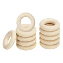 PATIKIL 25mm 木製リング クラフト用 100個パック 天然木製リング 未完成の木製ル ープサークル ペンダントコネクタ用 ジュエリー作り マクラメ ...