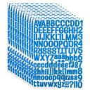 PATIKIL ビニール文字数字ステッカーキット 1512ピース12シート自己粘着デカール 郵便受けサイン住所DIYクラフトカード用(ライトブルー)