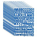 PATIKIL ビニール文字数字ステッカーキット 1512ピース12シート自己粘着デカール メールボックスサイン住所DIYクラフトカード用(ダークブルー)