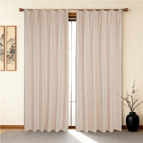 一?遮光カーテン2枚組 無地 厚手のカーテンは効果的な断熱 保温 防音 吸音 ファッションカーテンには形..