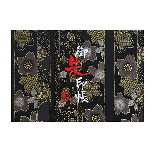 千糸繍院 御朱印帳WM西陣織 金襴装丁/刺繍文字 蛇腹式48ページ 見開き中判 (銀色刺繍文字／白色本文)