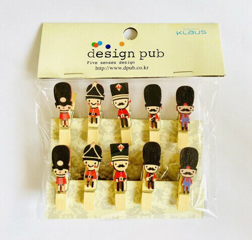 木製クリップ 兵隊さん クリスマス カラフル インテリア ギフト かわいい (クリスマス)