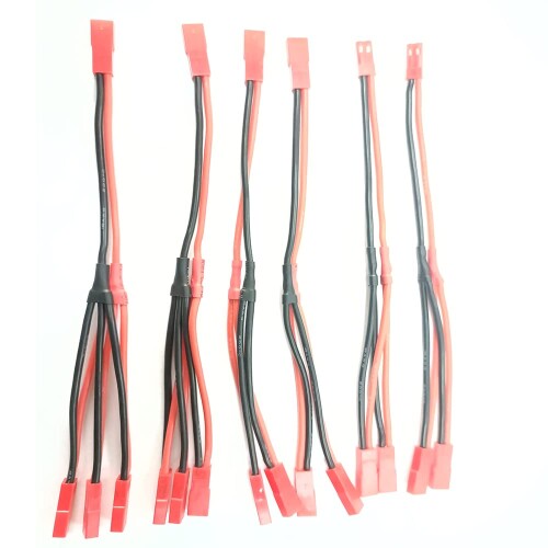 Hengfuntong-Elec [dpRlN^[ jo[TϊwbhϊR[JST BEC 2 pins connector adapter Parallel Splitter wire lead cable for RC TRX Battery charger Motor ESC Cooling Fan 6