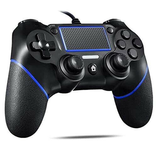 P4コントローラー 有線 プレステ4 ゲームパッド アップグレード版 USB接続 二重振動 人間工学 高耐久ボタン P3/PC/P4/対応 日本語説明書付き (ブルーブラック)… P4コントローラー 有線 プレステ4 ゲームパッド アップグレード版 USB接続 二重振動 人間工学 高耐久ボタン P3/PC/P4/対応 日本語説明書付き (ブルーブラック)…
