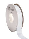ホワイトサテンリボン 25mm幅 ダブルフェイス クオリティサテン - ギフトラッピング、ウェディング、招待状、クラフト、アパレル、ヘッドバンド用 - 45メー...