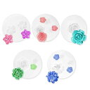 シリコンモールド 花型 5個セット レジン セット 立体 花 かわいい 桜 薔薇 バラ UVレジン エポキシ樹脂 DIY 手作り アロマストーン 石鹸 キャンド...