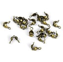 ボールチップ カシメ玉(つぶし玉) 付き 約8mm 玉約2mm ヒモ留め 約200組 ハンドメイド アクセサリー パーツ ビーズ 手芸材料 バレンタイン ギフト...