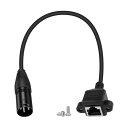 Poyiccot XLR ケーブル 短いDMX 、XLR 3ピンオス - RJ45メスアダプター変換ケーブル、 CAT5延長 DMX-CONコントローラーシリーズ用, 30cm(2)