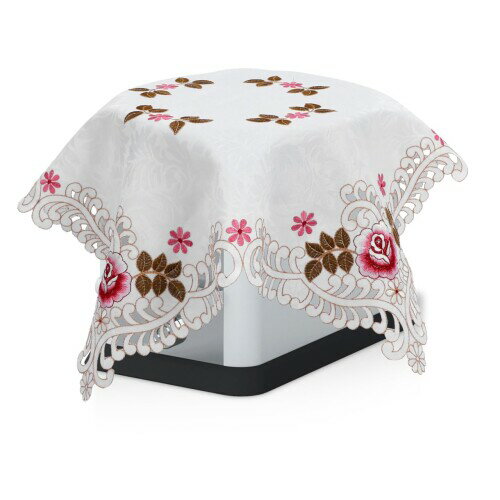 PRETYZOOM 電子レンジカバー オーブンカバー トースターカバー ほこりよけ 亜麻布 花柄 レース フリル ..