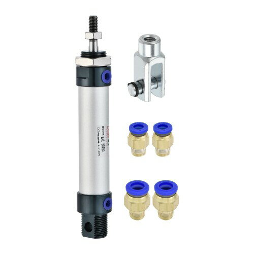 YOKIVE 空気圧シリンダー Yコネクターおよびクイックフィッティング付き 自動装置に最適（20mmボア 50m..