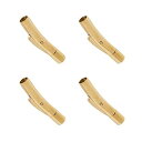 UNICRAFTALE 4セット 穴径3mm ゴールデン 304ステンレス製バヨネット式クラスプ プレス式 チューブ コラム 管状クラスプ ヒモ留め 紐留め 留...
