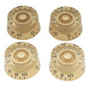 Musiclilyスピードノブミリ規格 LPレスポールエレキギター用、ゴールド/ブラックナンバー(4個入)