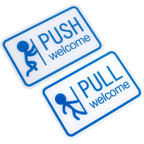 押す引く PULL PUSH ドアプレート ドアサイン 案内標識 自宅 会社 店舗 ホテル 両面テープ付き おしゃれ